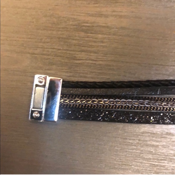 Black Druzy Layered Bracelet - Picture 2 of 3